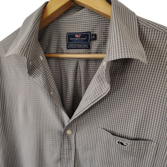 Vineyard Vines Performance XL Men's Grey Classic Fit Tucker Long Sleeve Shirt - Picture 1 of 7